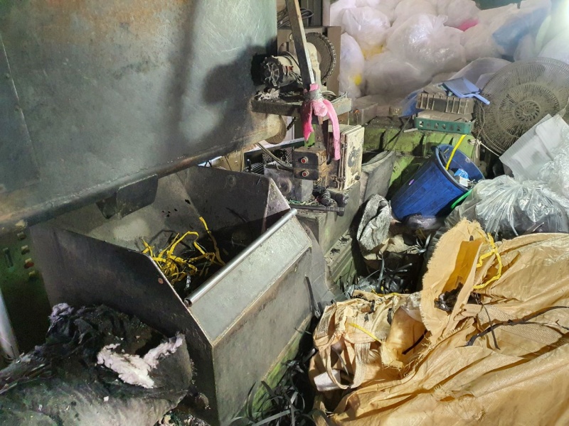 사고가 발생한 파쇄기 주변