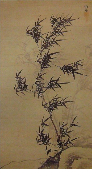 이정(李霆, 1554~1626)의 풍죽. 1594년, 비단에 채색, 127.5x71.5㎝, 간송미술관 소장.