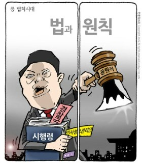최민의 시사만평 - 법과 원칙?