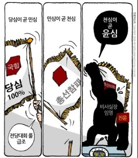 최민의 시사만평 - 돌고 돌아 윤심