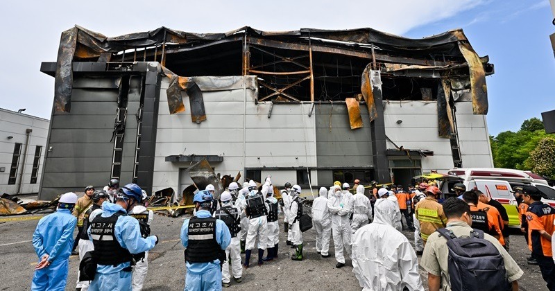 화성 리튬전지 공장 화재 현장서 마지막 실종자 시신 수습…사망자 23명