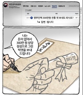 최민의 시사만평 - 300만원 상당 빅엿