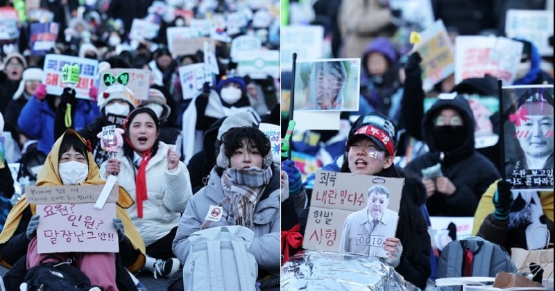 강추위에도 은박담요 두르고 광장으로 “요원? 말장난 말고 즉각 파면”