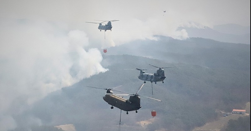 경북 의성 산불 사망자 21명, 가랑비 내리는 27일 진화 총력전