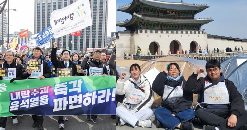 “며칠 안 남았다” 윤석열 파면 운명의 한 주, 더 뜨거워진 광화문 농성촌