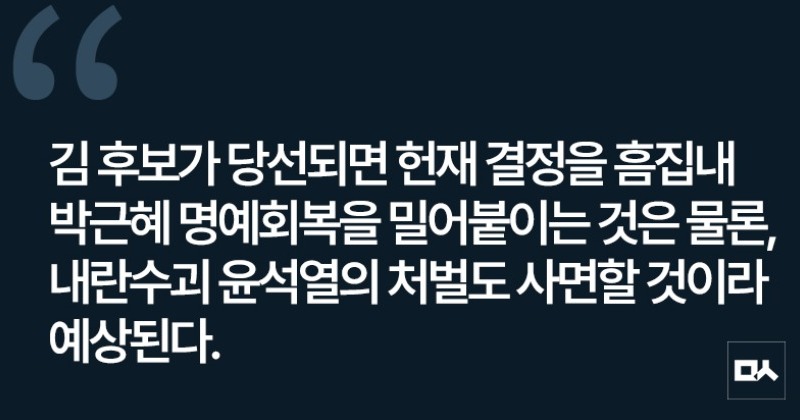 [사설] “박근혜 명예회복” 외친 김문수, 헌법 부정인가