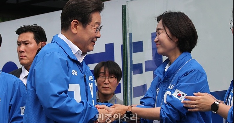 진보당 김재연, 마지막 여의도 유세에서 “만감이 오갔다”