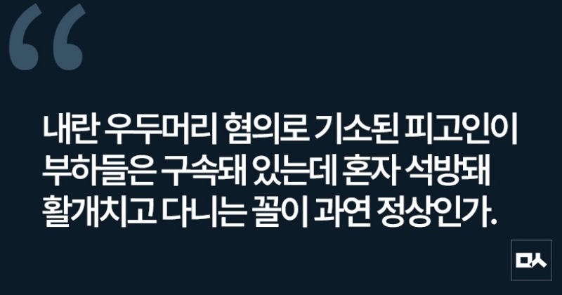 [사설] 윤석열을 재구속하라