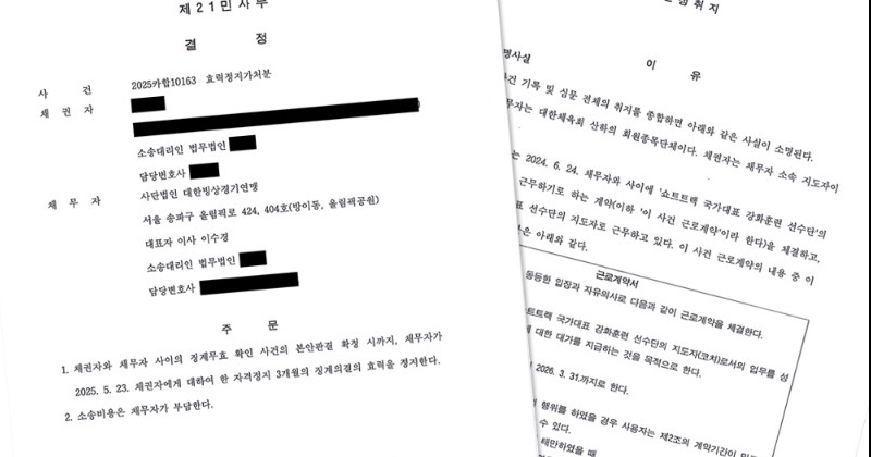 [단독] 쇼트트랙 코치 징계 효력정지 결정문 봤더니...“징계권 일탈·남용”