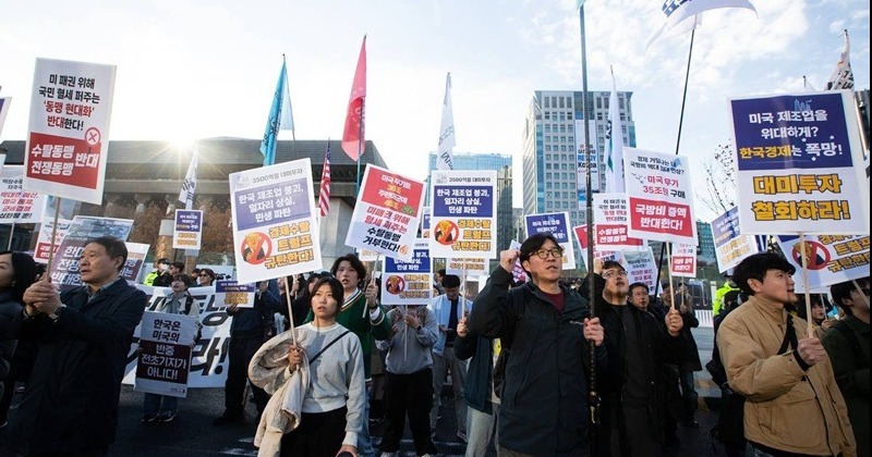 한미 협상 최종 타결에 노동·시민사회 “주권과 평화, 민생 내어준 협상”